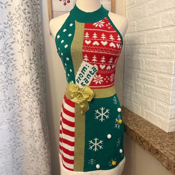 Christmas sweater dress women’s small - Picture 6 of 7